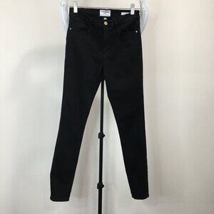 FRAME Denim Film Noir Wash Le High Skinny 5 Pocket Logo Hardware Jeans